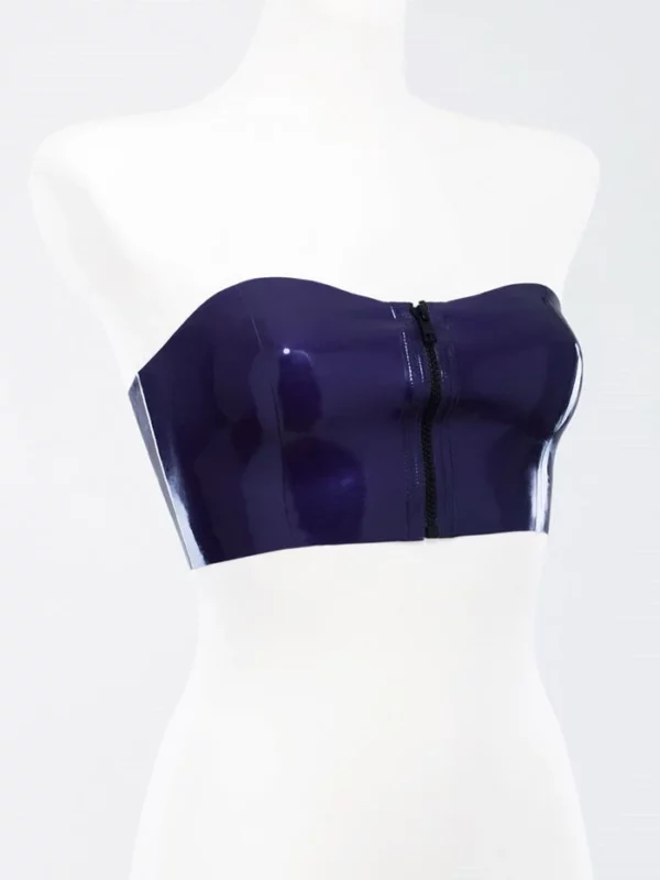 Latex Top With Front Zipper Latexcharms