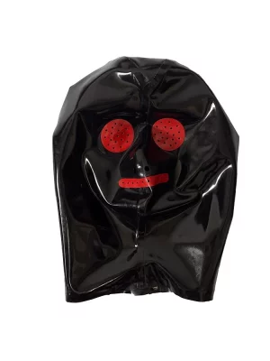 Latex Mask Hood with Mesh Eyes and Mouth