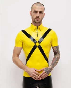 X Harness Latex Top
