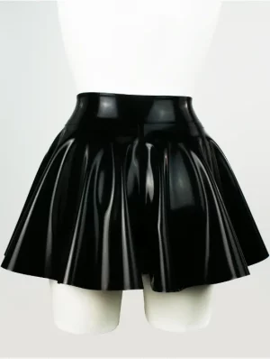 Latex Flippy Skater Skirt