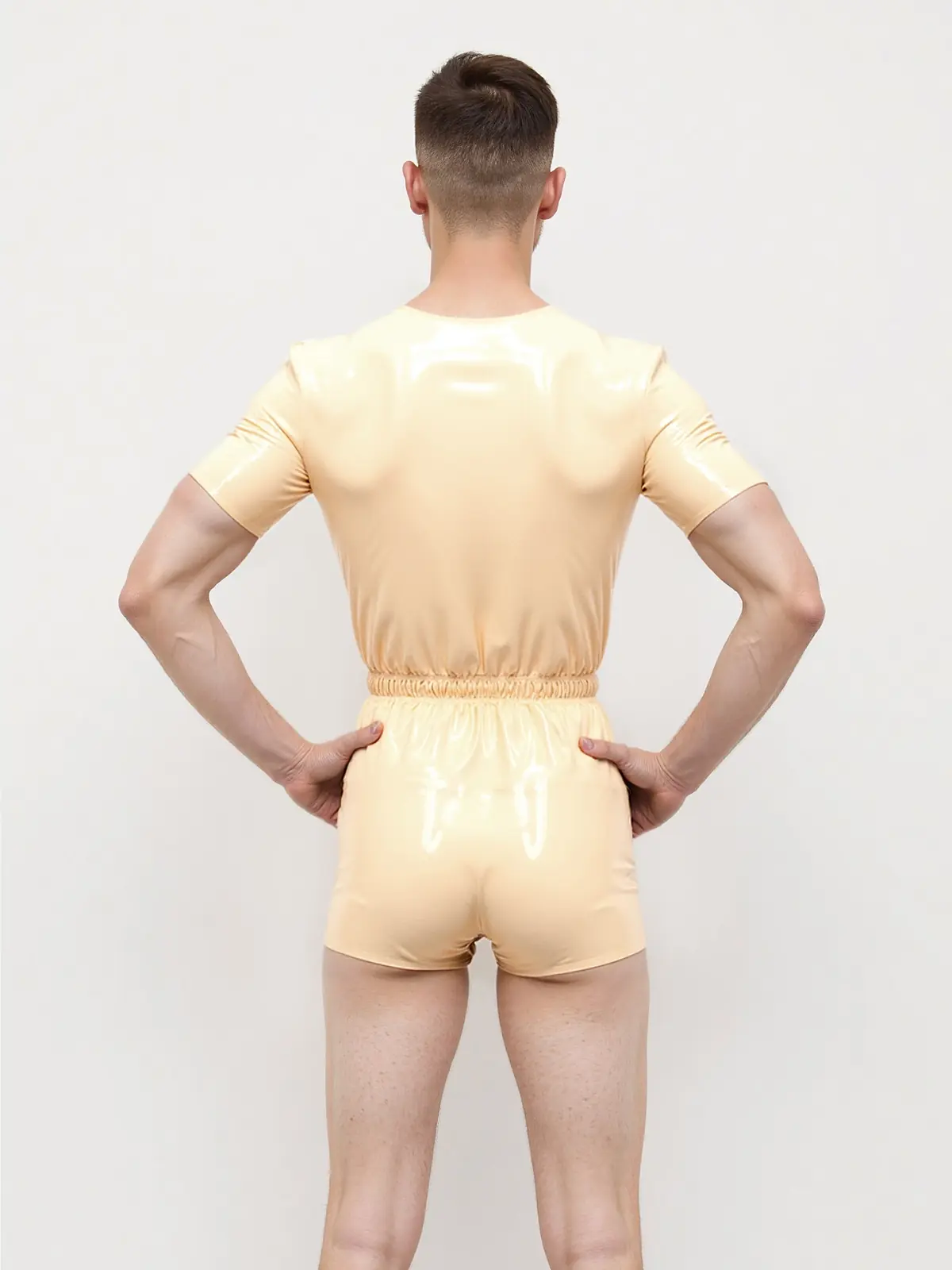 KKP234-5.webp Latex Mommys Boy Neck Entry Sleepsuit For Men