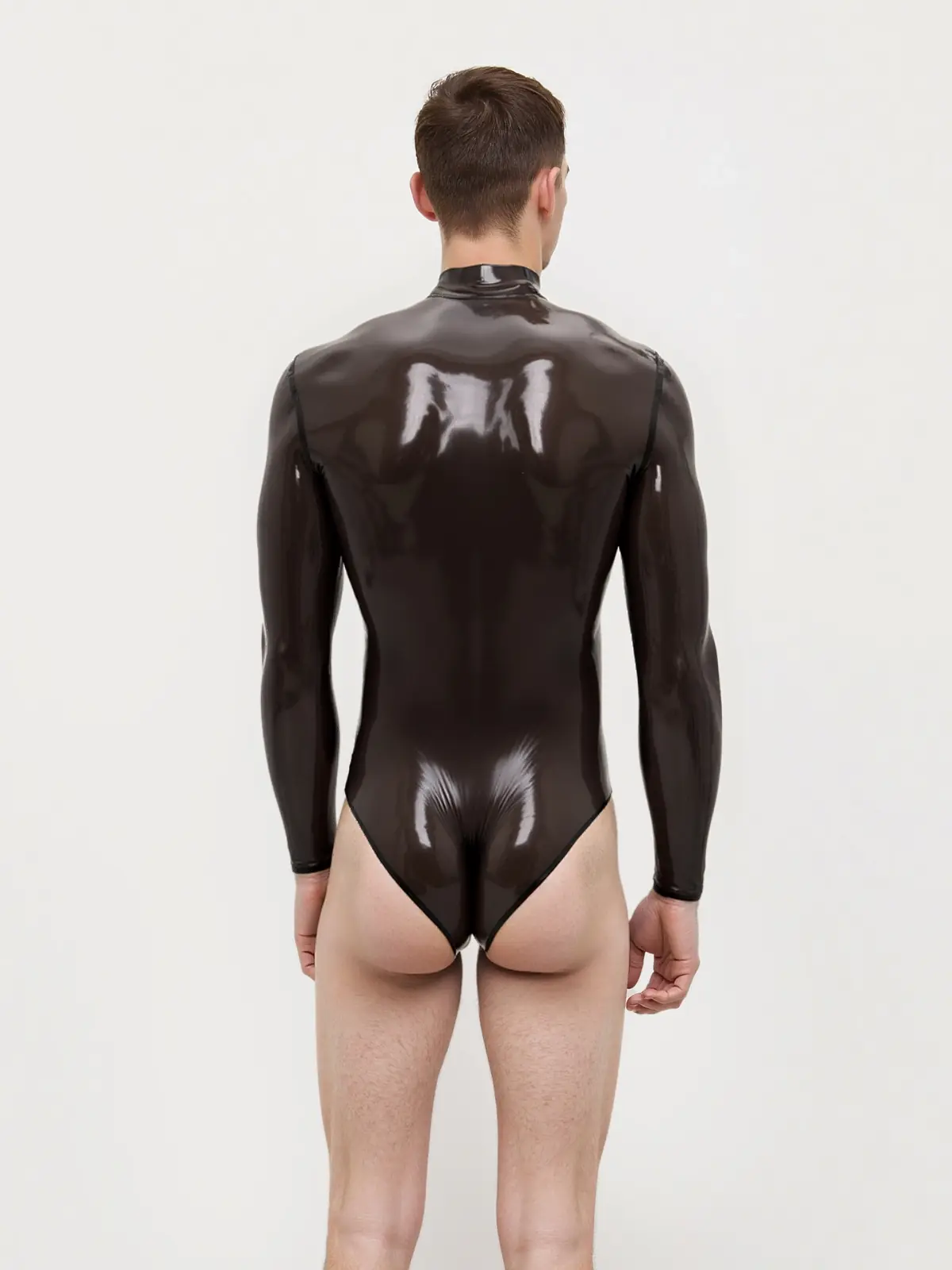 KKP239-4.webp Latex Long-Sleeved Leotard For Men