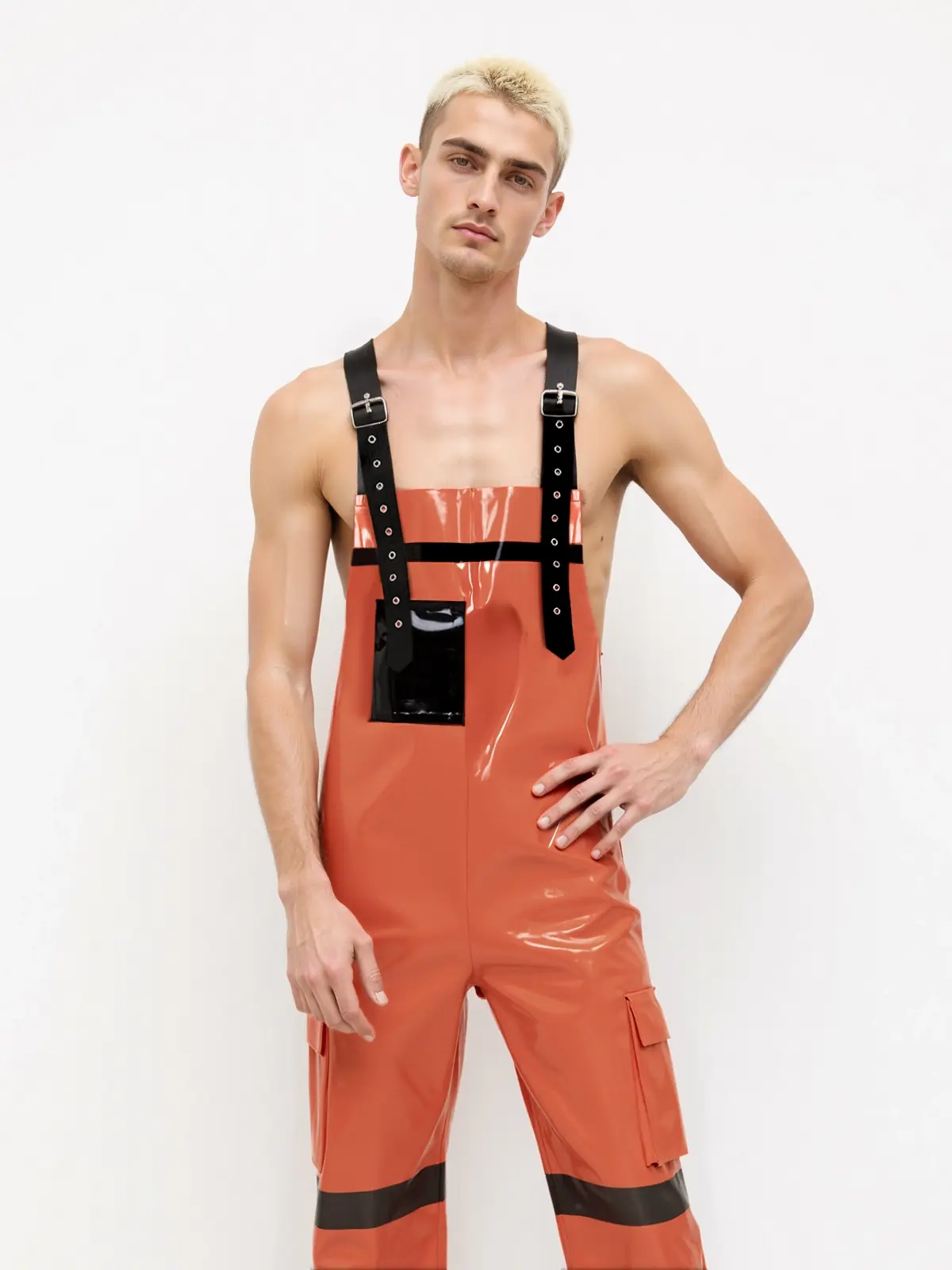 KKP255-3.webp Latex Firefighter Off-Duty Dungarees For Men