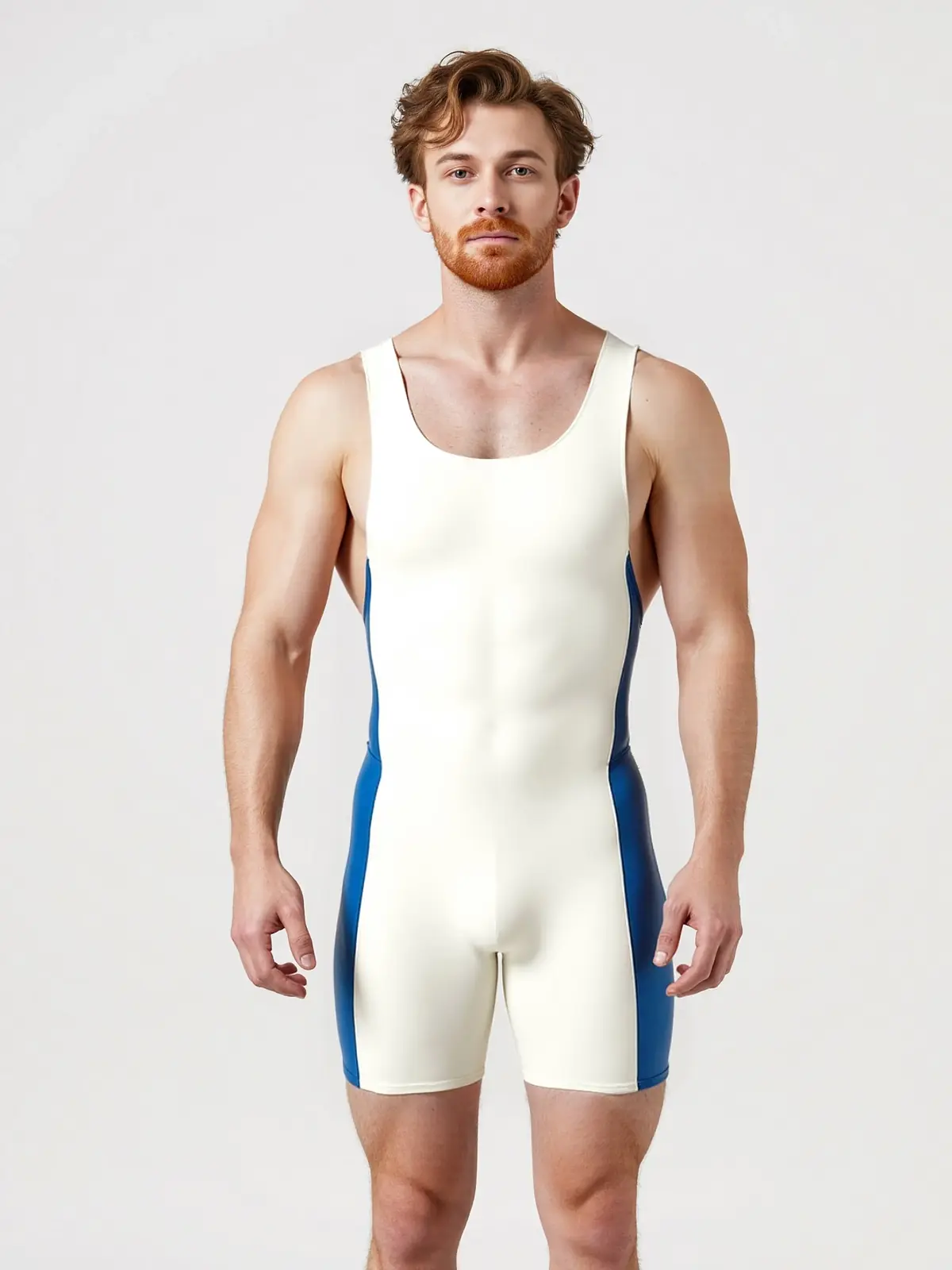 KKP260-2.webp Latex Tank Top Gym Suit For Men