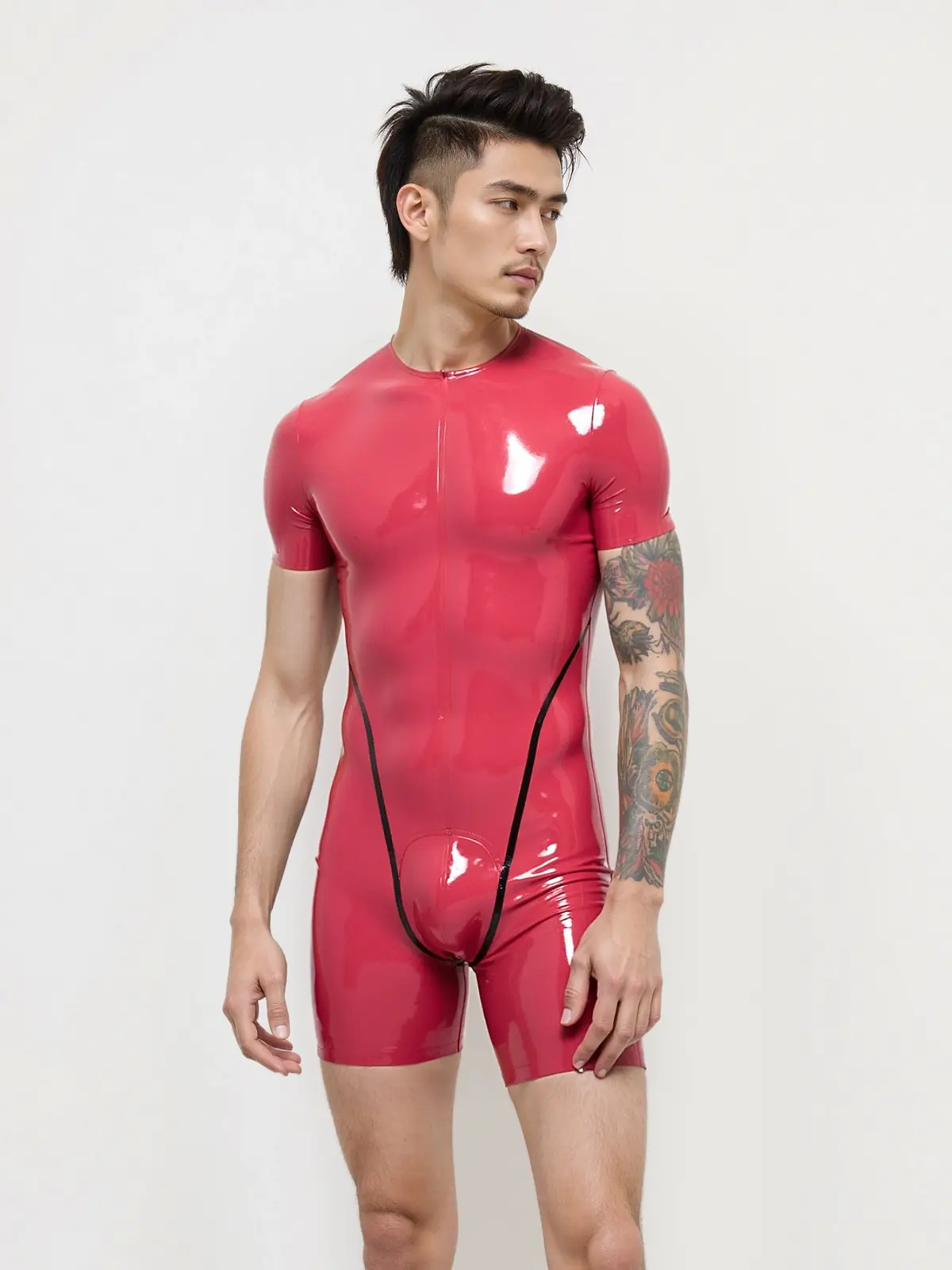 KKP272-1.webp Latex Collarless Short-sleeved Surfsuit For Men