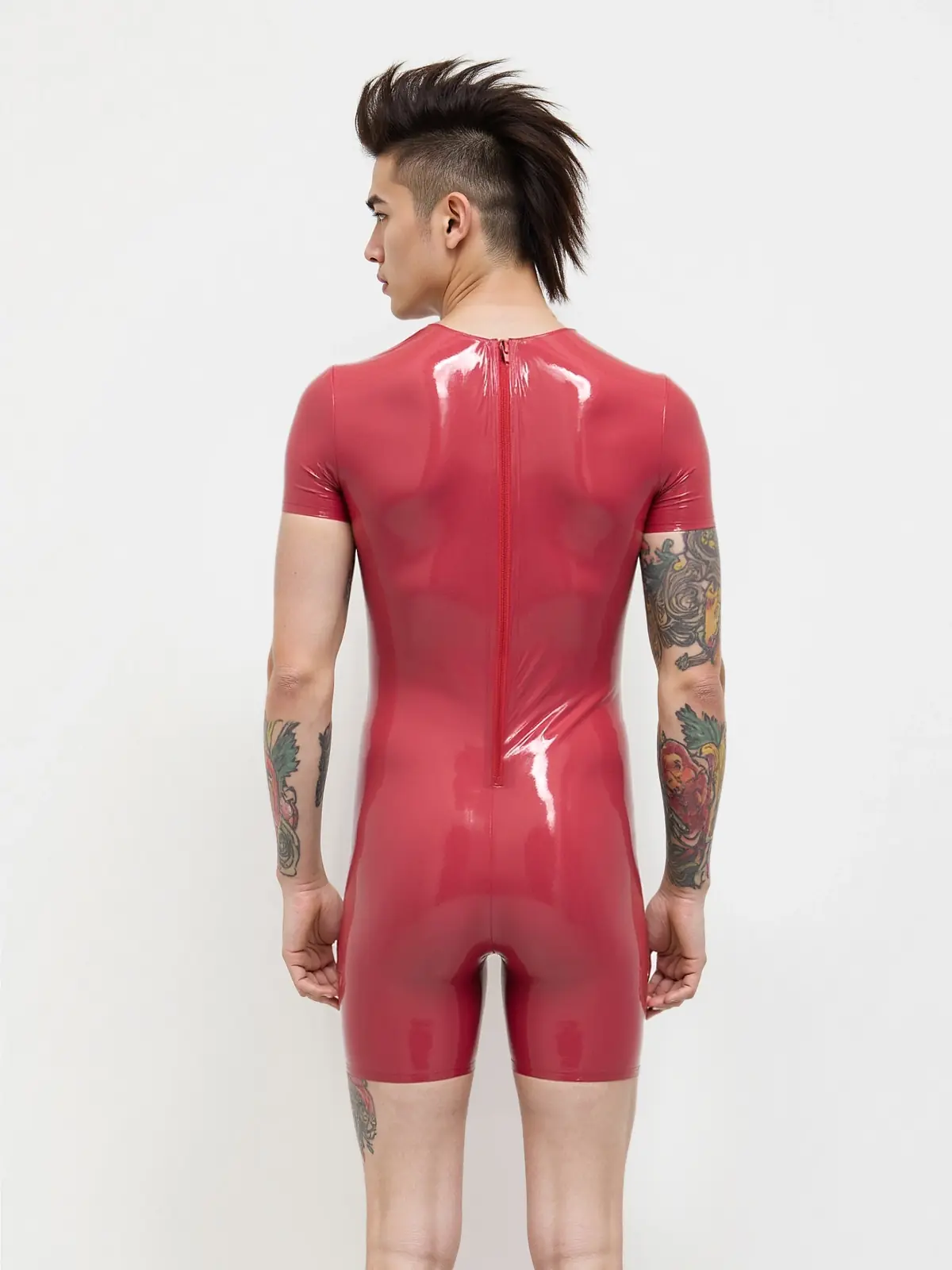 KKP272-5.webp Latex Collarless Short-sleeved Surfsuit For Men