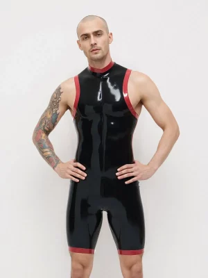 Latex Windows Short-Sleeved & Short-Legged Surfsuit For Men