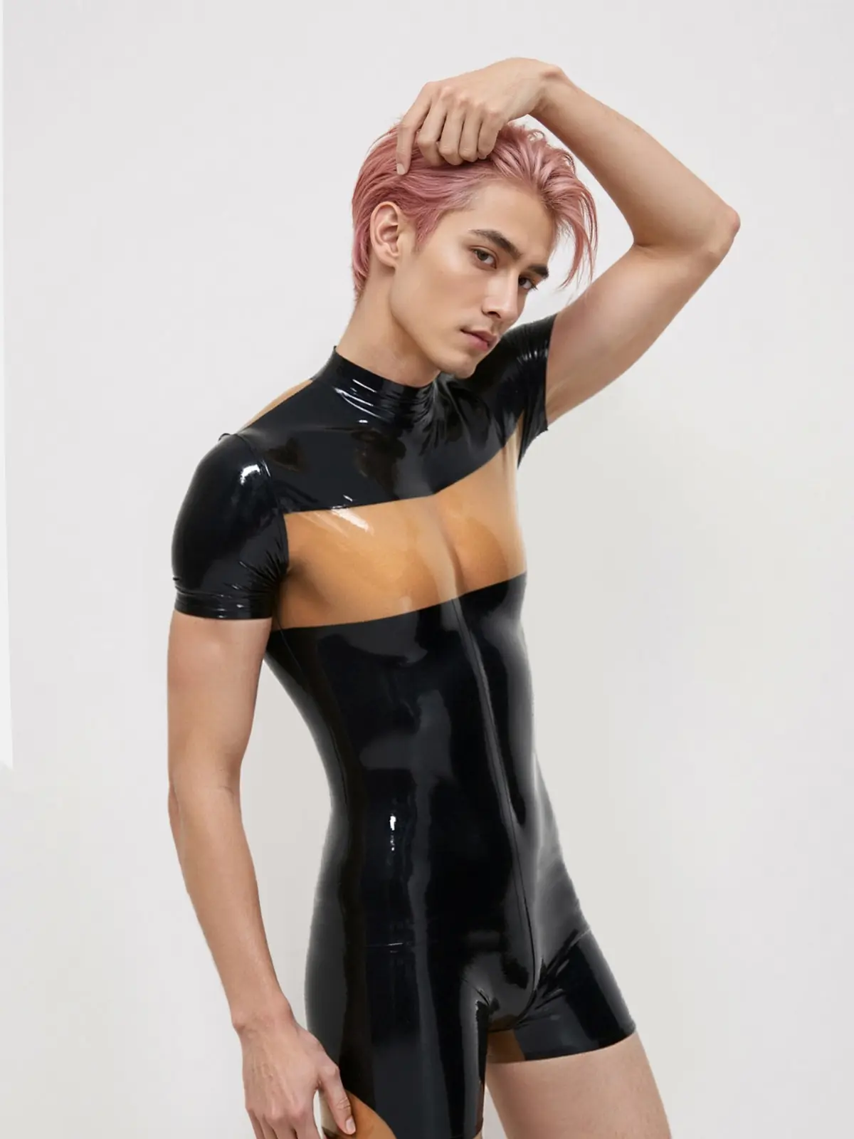 KKP288-4.webp Latex Show-off Short Surfsuit For Men