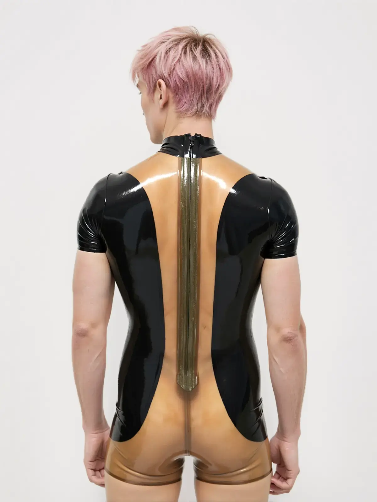KKP288-6.webp Latex Show-off Short Surfsuit For Men