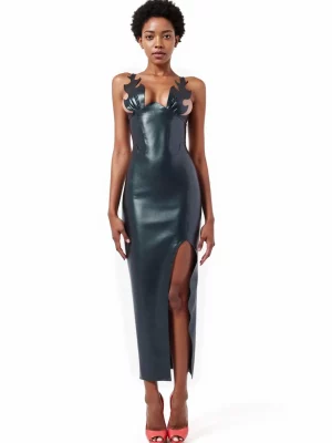 Latex Roast Dress Black