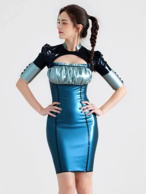 Latex Victorian Copper Dress