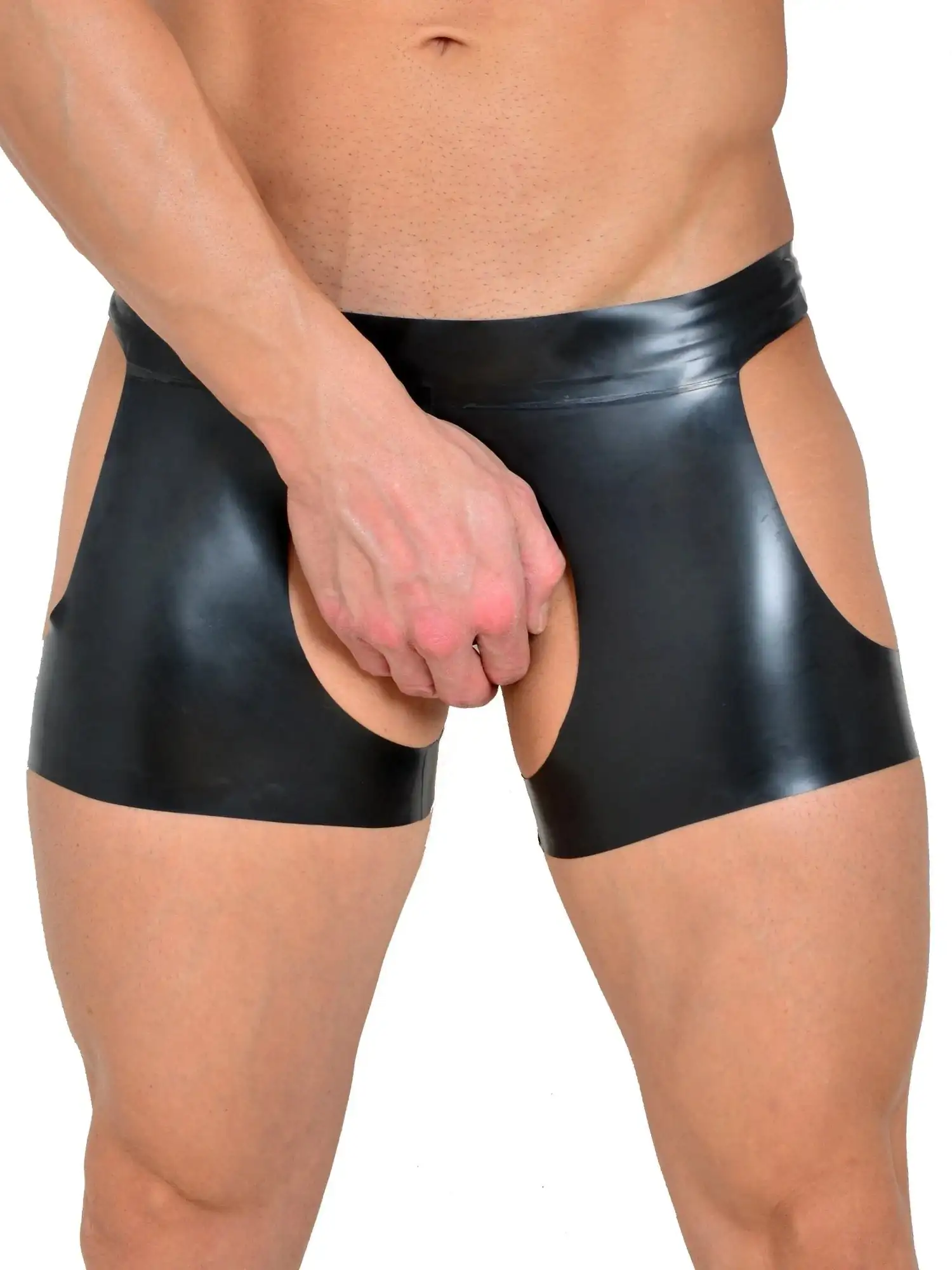 LMB554-1.webp Latex Open Shorts
