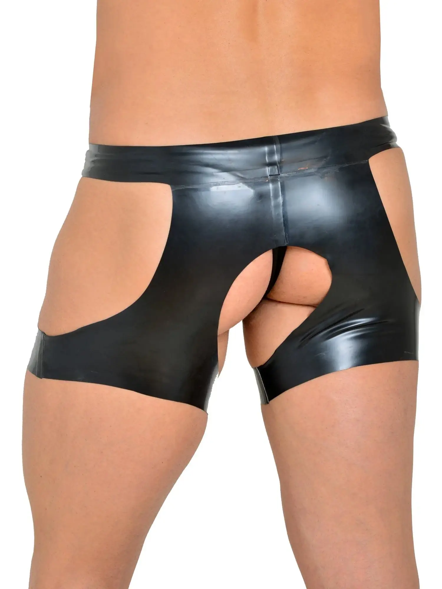 LMB554-2.webp Latex Open Shorts