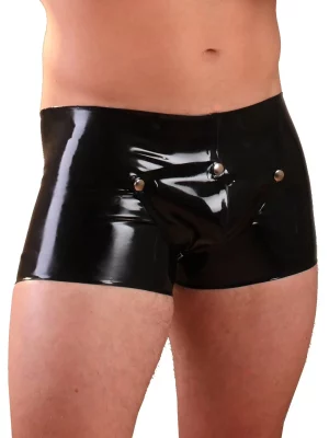 Latex Keyhole Boxers With Detachable Pouch