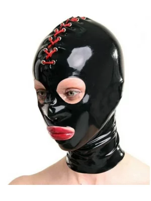 Latex Unisex Hood Sexy Tied Wear for Party