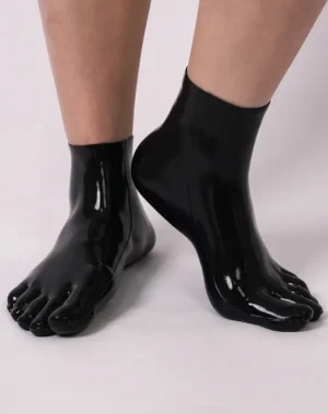 Latex toe separator socks