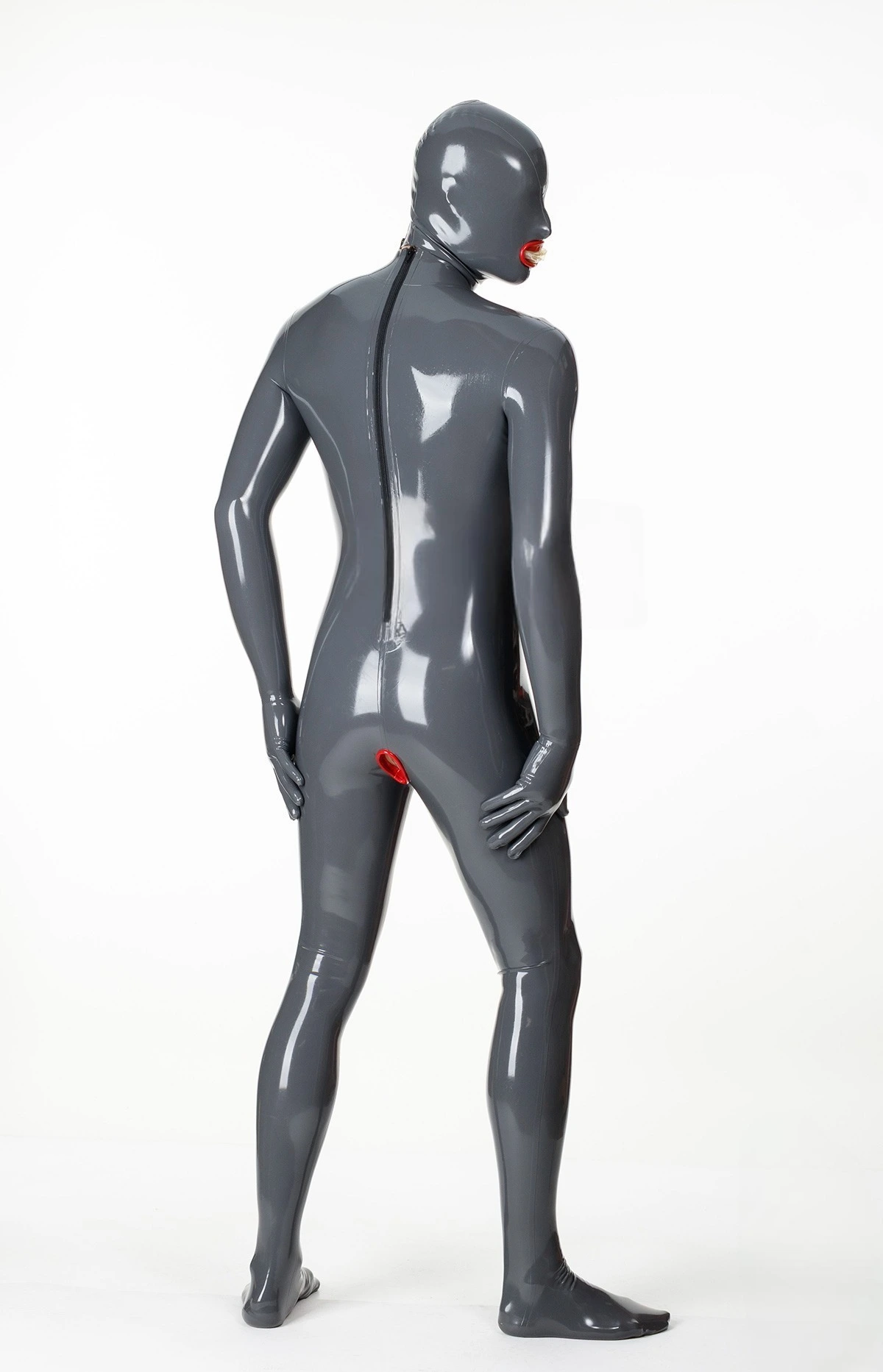 HJ1446-5.webp Latex Mens Express Pass 2-Condoms + Penis Sheath Catsuit