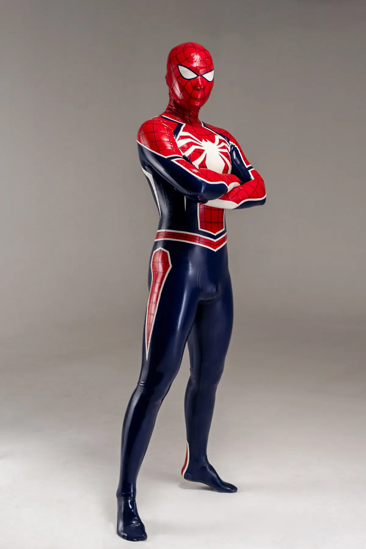 KKP70-2.webp Latex Male Spidey Two Latex Costume Catsuit