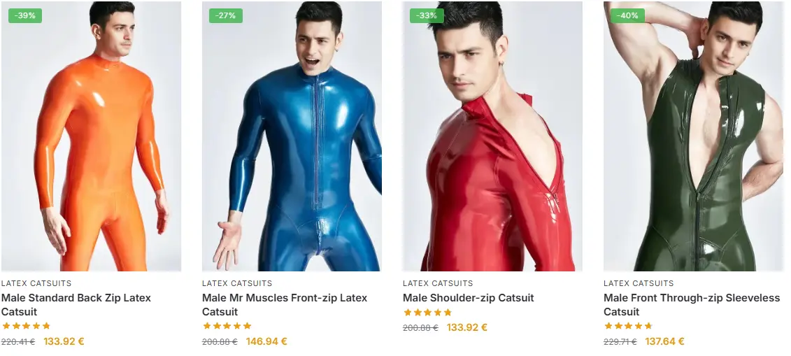 latex clothing for men