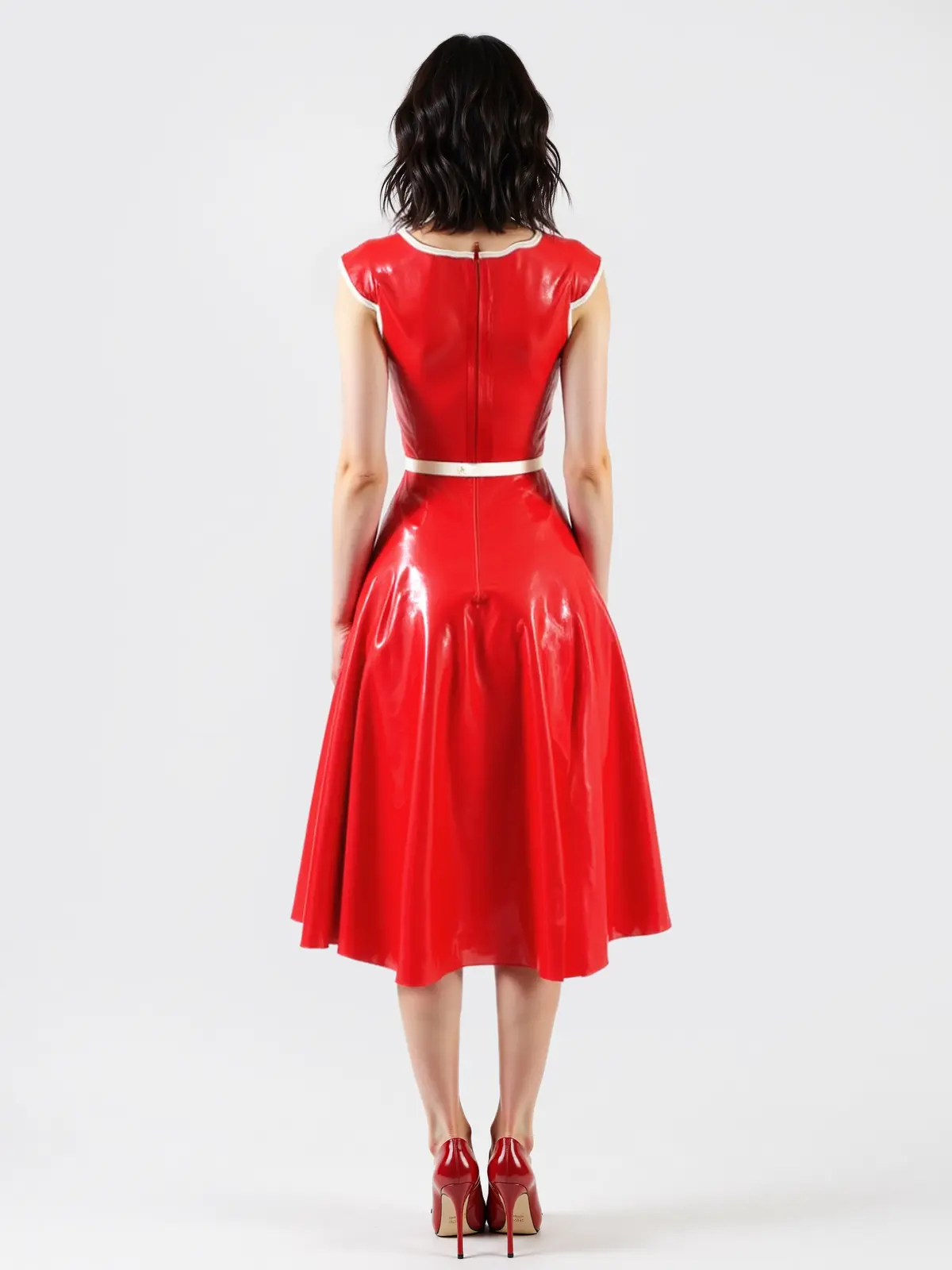 HJLC15-3.webp Latex Bow-delicious Party Dress