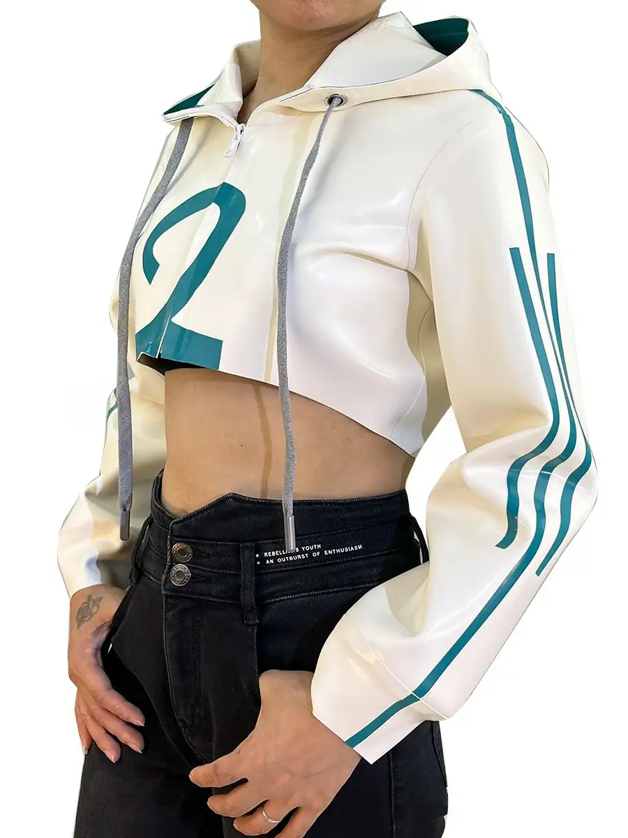 ZM17-2.webp Latex Striped Printed Cropped Hoodie