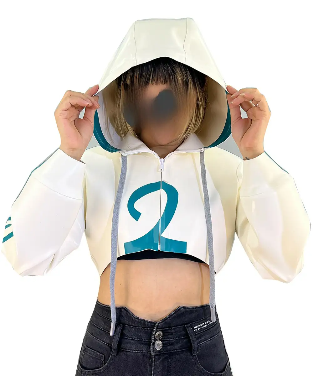 ZM17-3.webp Latex Striped Printed Cropped Hoodie