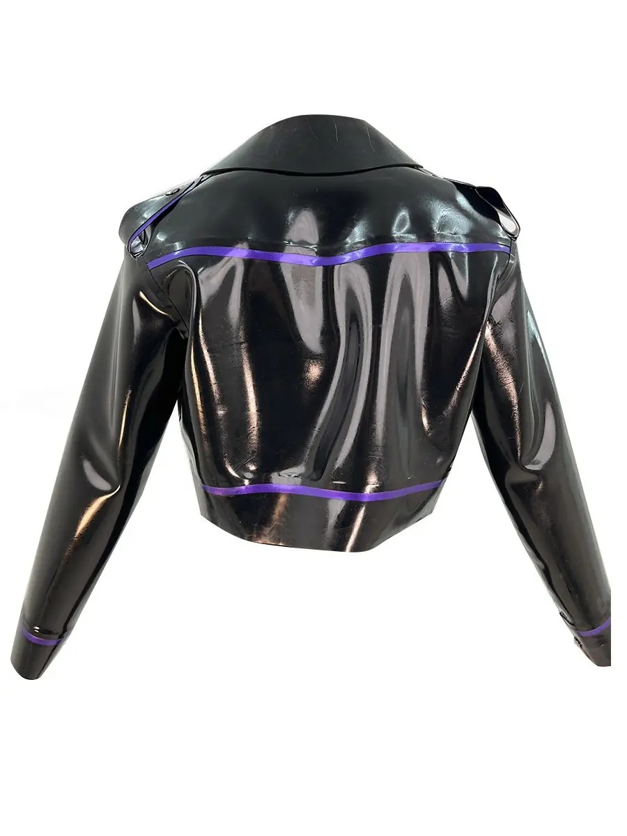 ZM19-3.webp Latex Black & Purple Color-Block Cargo-Style Cropped Jacket