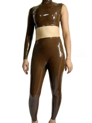 Latex Tank Top and Capri Pants For Women