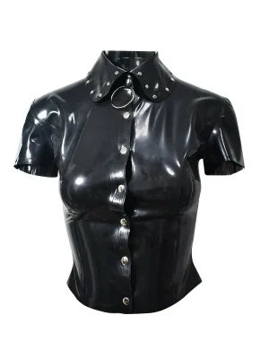 Latex Asymmetrical-Sleeve Heart Cutout Set
