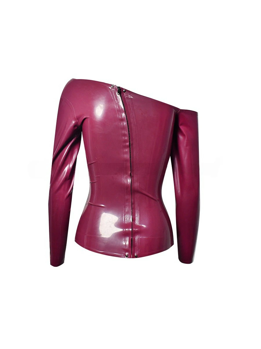 ZM31-2.webp Latex Woman long sleeved off shoulder top