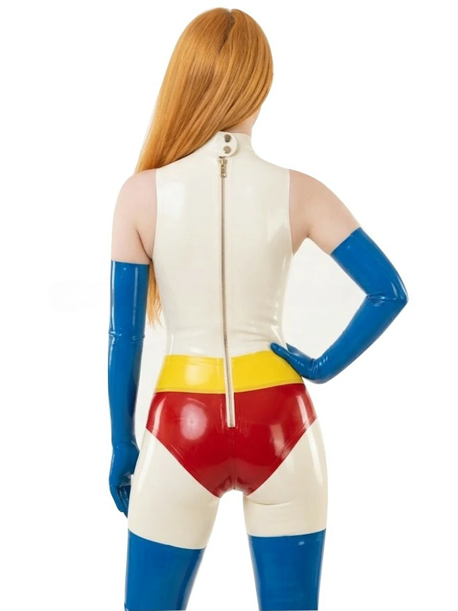 ZM33-2.webp Latex Superman-Themed Color-Block Cosplay