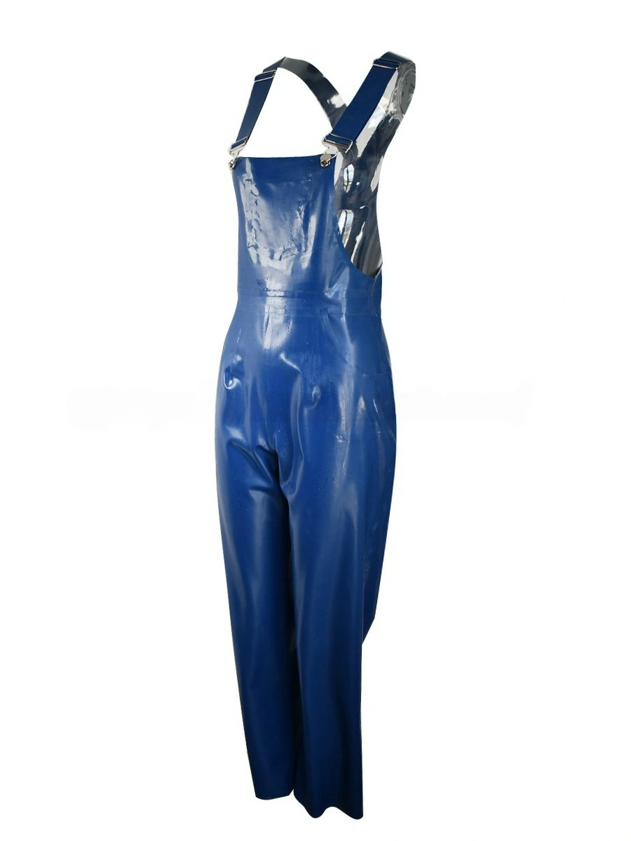 ZM35-2.webp Latex Royal Blue Cargo-Style Overalls