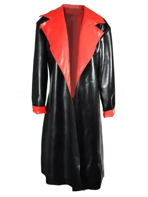 Latex Collared Zip-Up Cropped Jacket