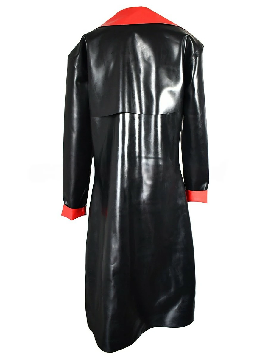 ZM8-2.webp Latex Black-Red Color-Block Lapel Long Trench Coat