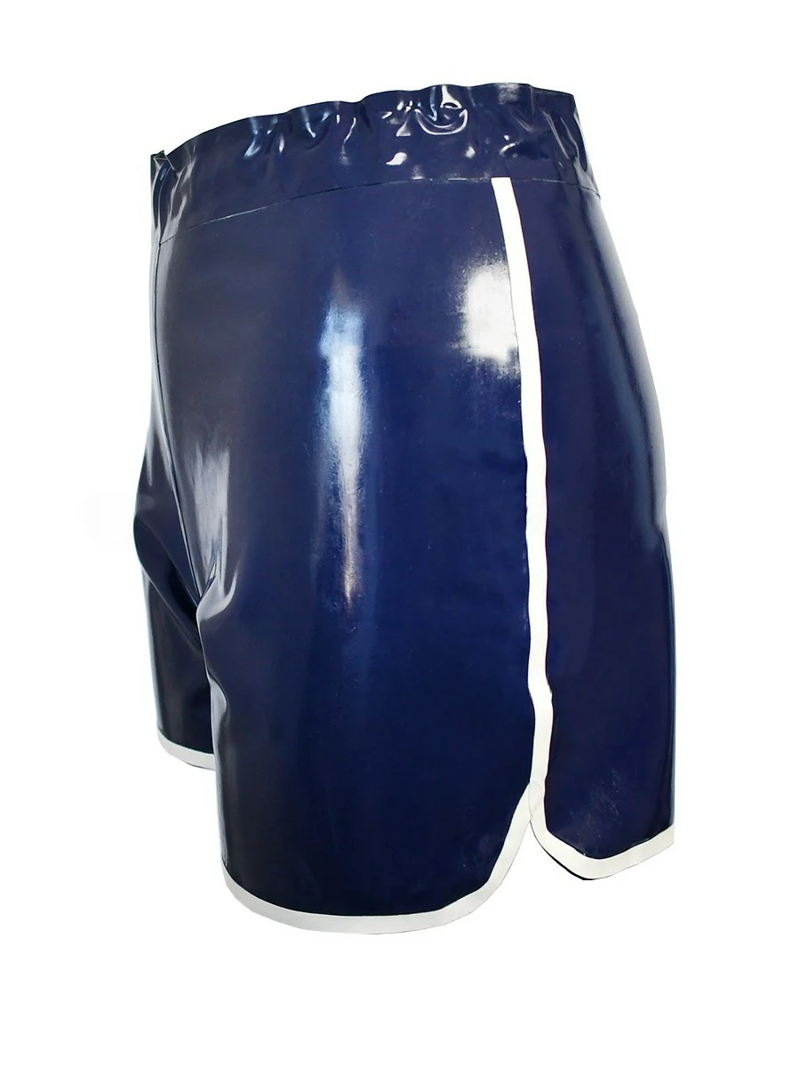 ZM44-3.webp Latex Contrast Trim Biker Shortst