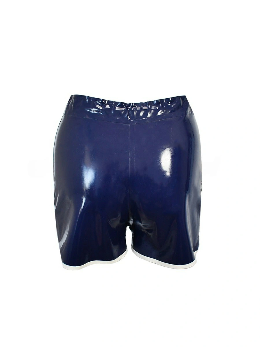 ZM44-4.webp Latex Contrast Trim Biker Shortst