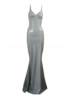 Latex Halter-neck mermaid dress