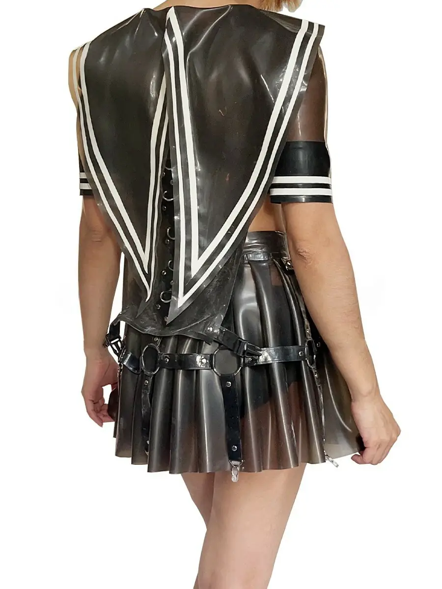 ZM64-5.webp Latex Sailor-Style Set with Harness Details