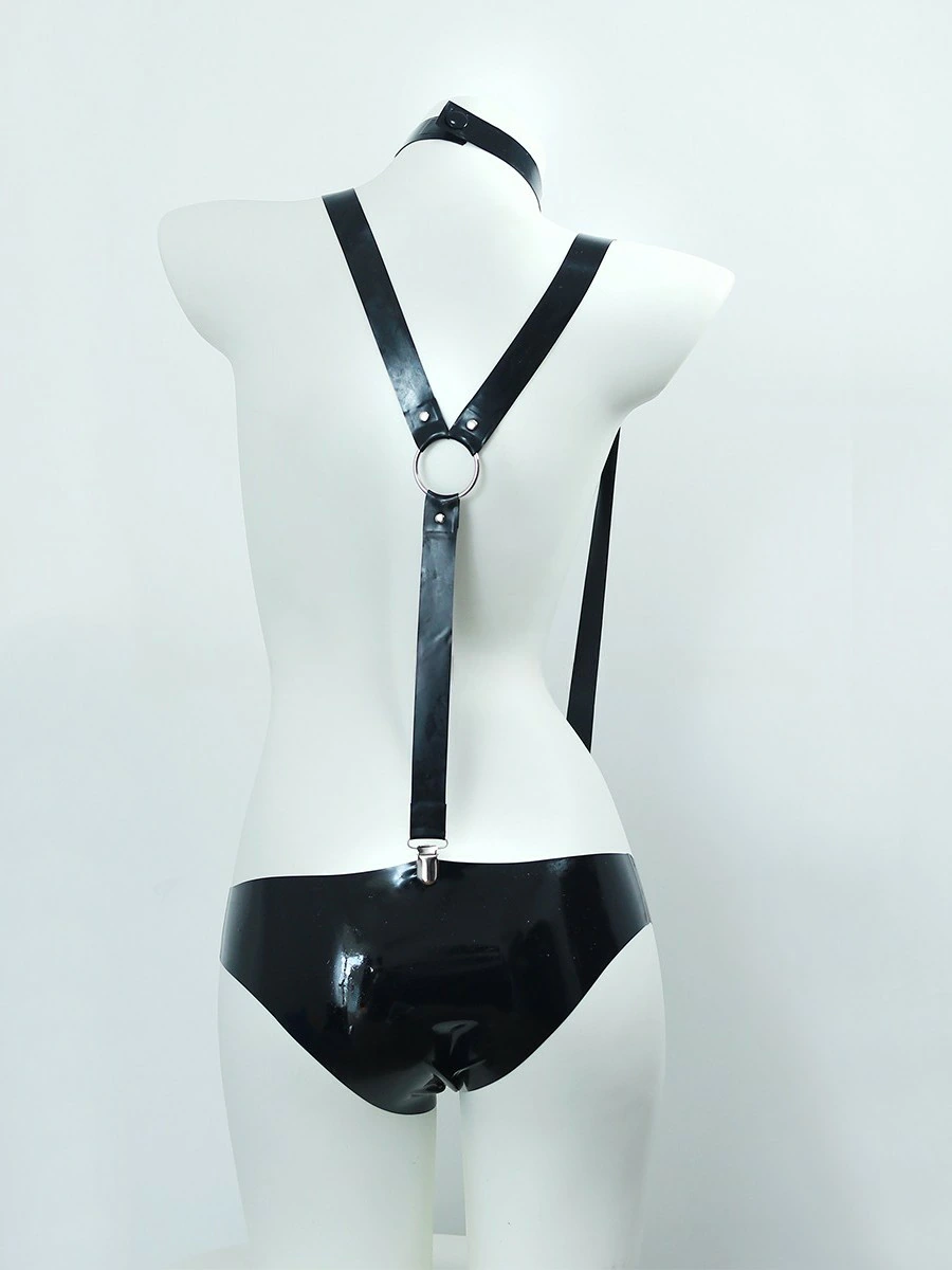 ZM67-2.webp Latex Black Set with Pasties, Harness, Choker & Briefs