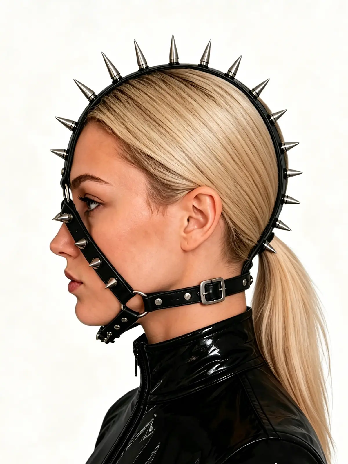 HJ2580-2.webp Latex The Mohawk Head Harness