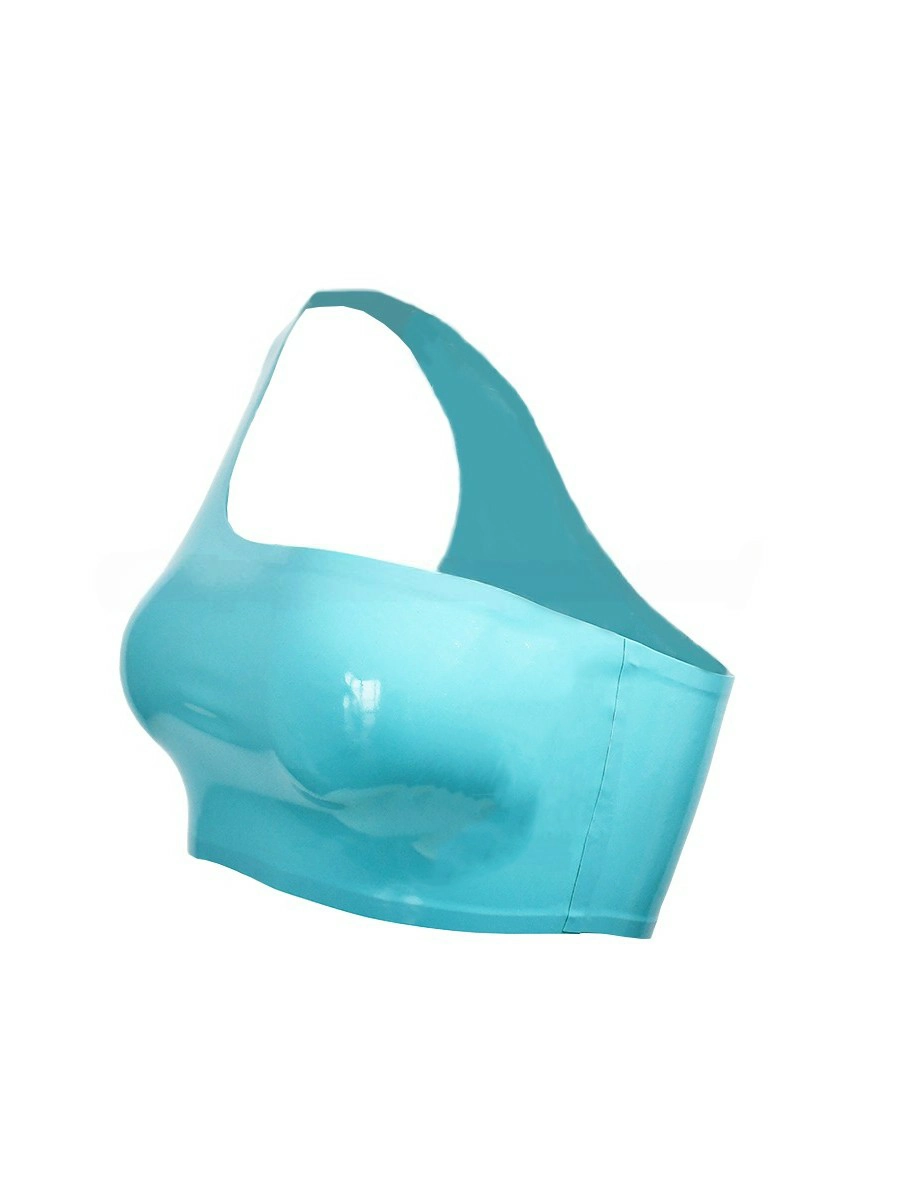 ZM71-3.webp Latex Sky Blue Two-Piece Set: One-Shoulder Top + Briefs