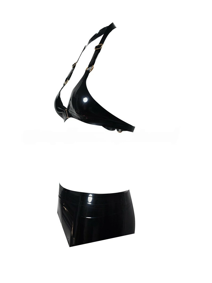 ZM72-2.webp Latex Black Two-Piece Set: Halter Bra + High-Waisted Briefs