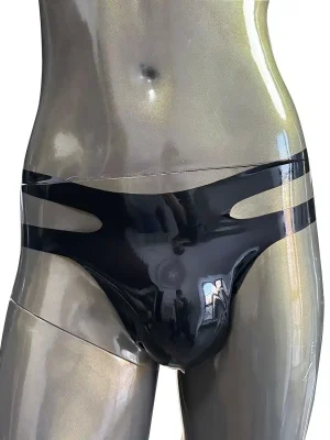 Latex high elasticity mens sexy triangle pants thong