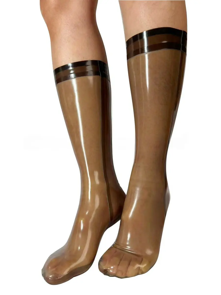 ZM74-2.webp Latex Mid-Calf Socks with Black Trim
