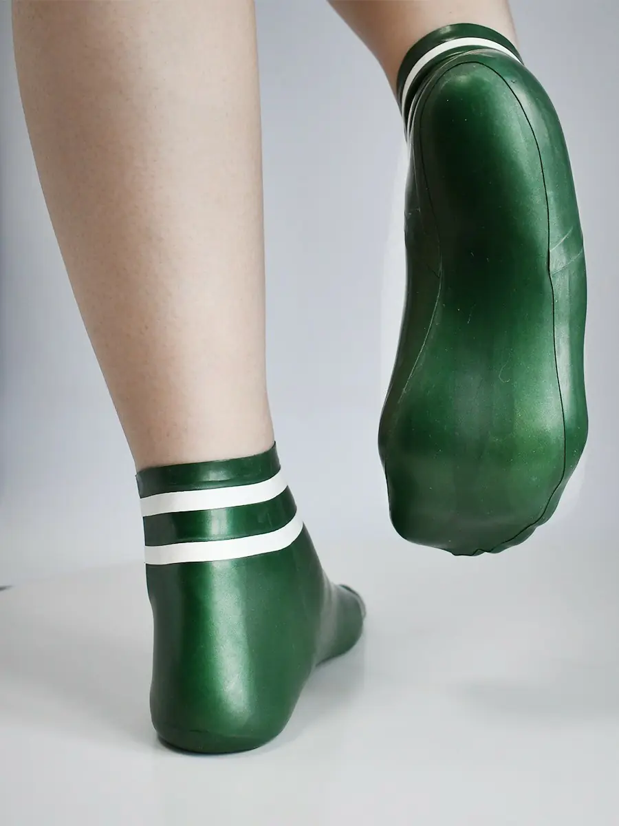 ZM81-3.webp Latex Ankle Socks with White Stripes
