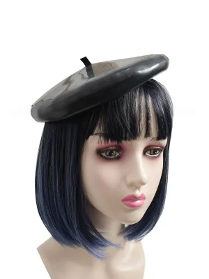 Latex Matte Black Beret