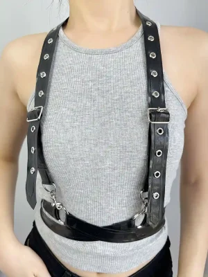 Latex Black Adjustable Harness