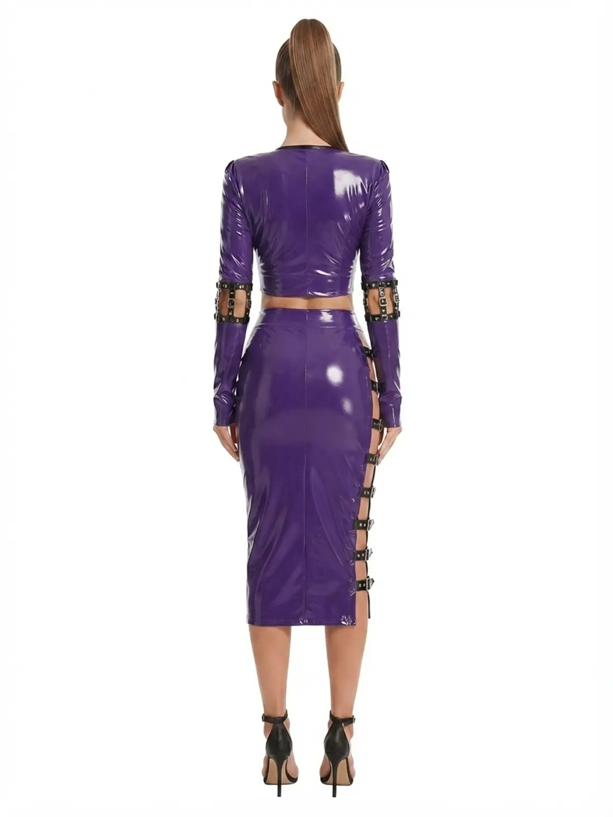 HJ2586-2.webp Latex The Maika Buckled Skirt