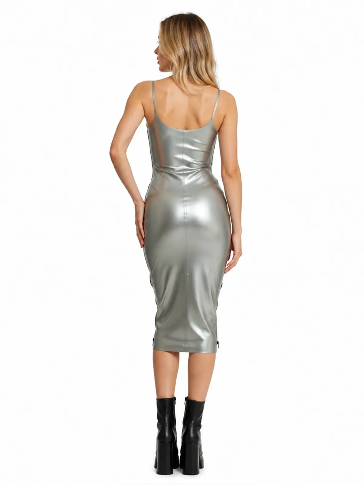 HJ2591-3.webp Latex The Harvey Calf Length Dress