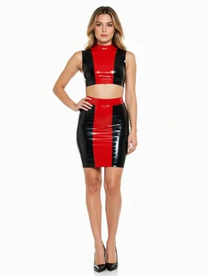 Latex The Costa Knee Length Skirt
